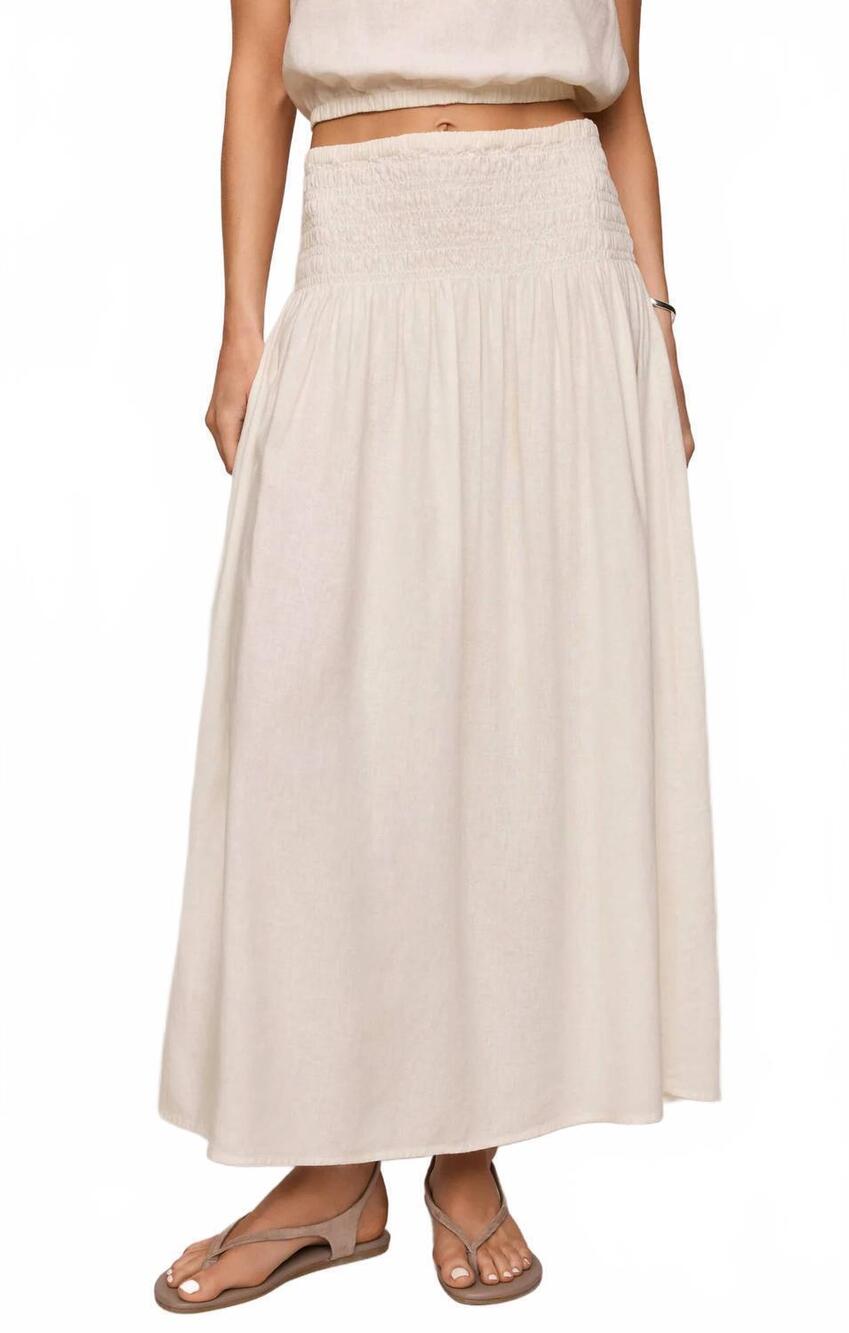 NEW Z SUPPLY brooke maxi skirt in white